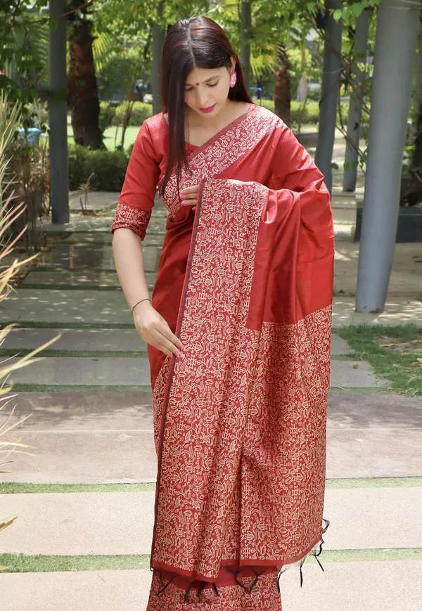 RED_PURE_BANARASI_SAREE